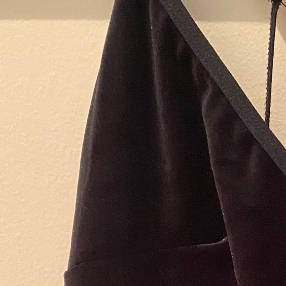 Black velvet Strappy Slip Dress by Topshop - Picture 6 of 8